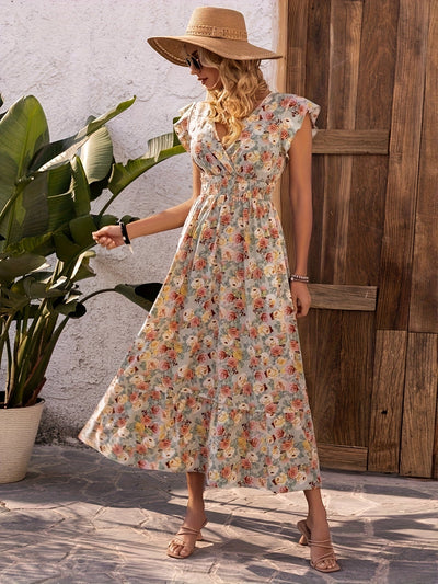 Addison | Robe Maxi Florale d'Été Élégante