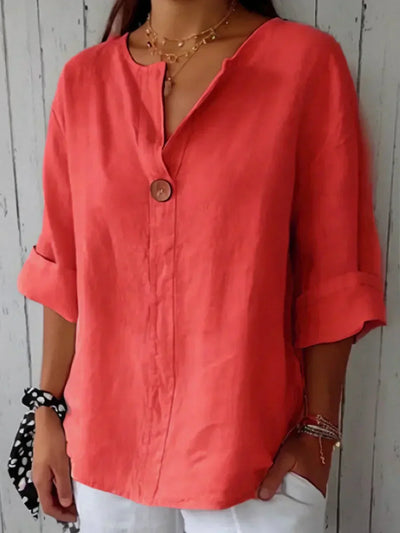 Angela™ | Blouse décontractée à col en V