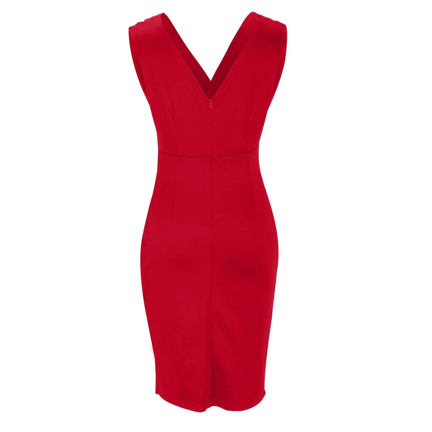 Florine | Robe Ajustée avec Décolleté en V et Fente