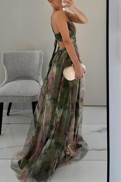 Arabel - Magnifique maxivestido avec imprimé floral