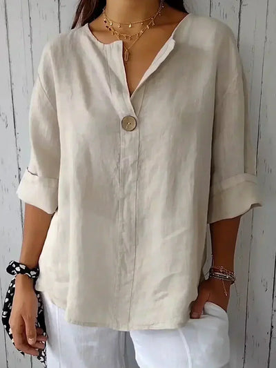 Angela™ | Blouse décontractée à col en V