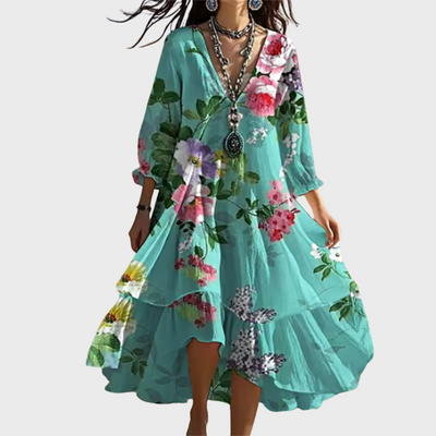 Marina | Robe Midi Fleurie