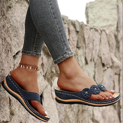 Aria™ - Sandales Orthopédiques à Fleurs avec Clip pour orteils