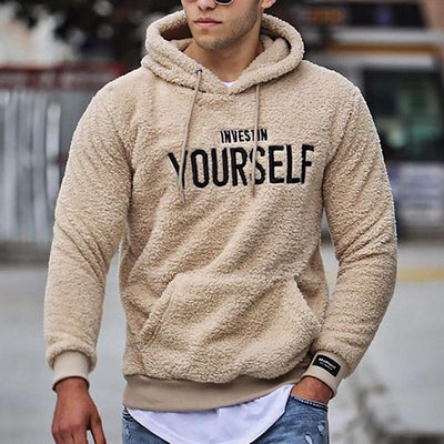 Christophe - Sweat à capuche Sherpa confortable avec message inspirant