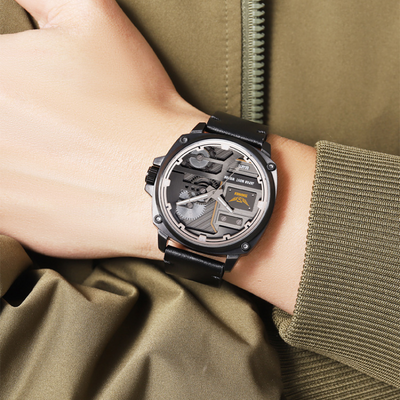 Montre pour homme en cuir quartz