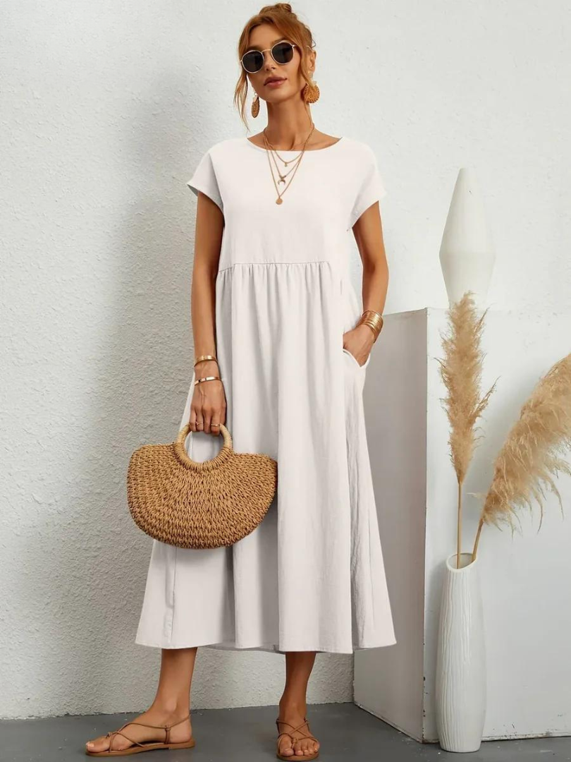 Ruby™ | Tunique Essentielle Élégante en Coton et Lin