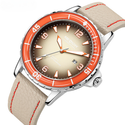 Montre décontractée avec bracelet en cuir