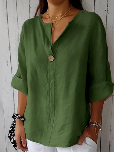Angela™ | Blouse décontractée à col en V
