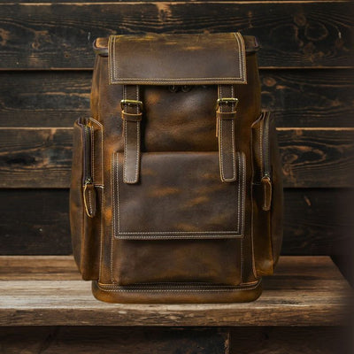 CARVER | Sac à Dos en Cuir Crazy Horse
