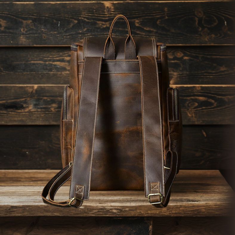 CARVER | Sac à Dos en Cuir Crazy Horse