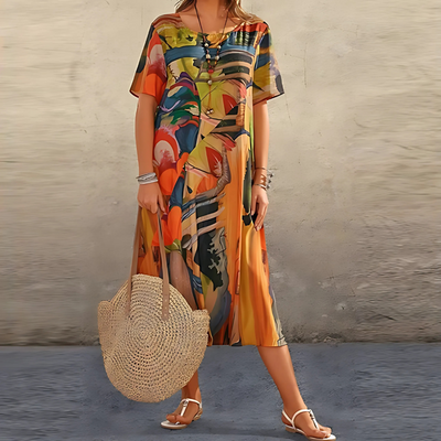 Filomena | Robe Abstraite Stylée