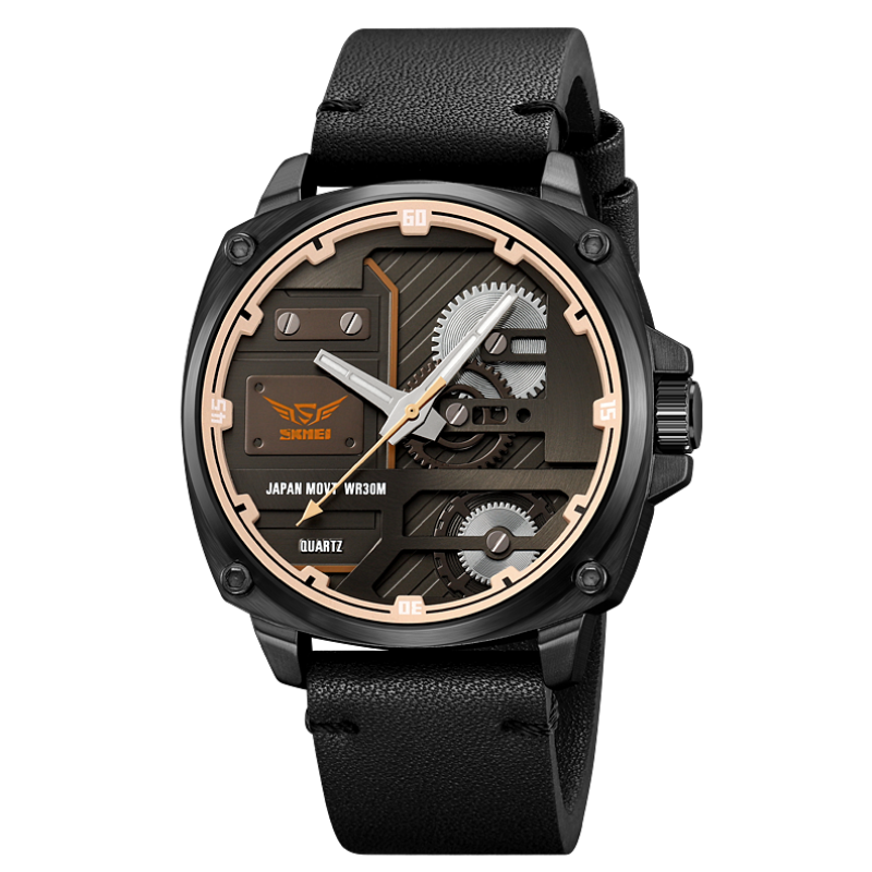 Montre pour homme en cuir quartz