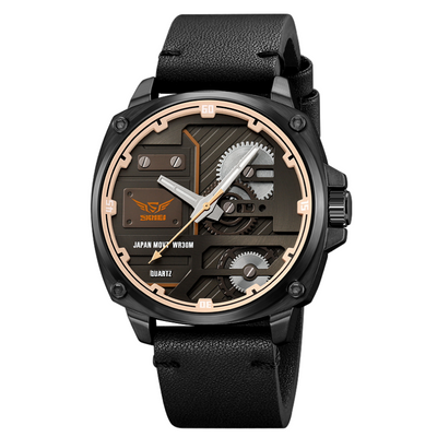 Montre pour homme en cuir quartz