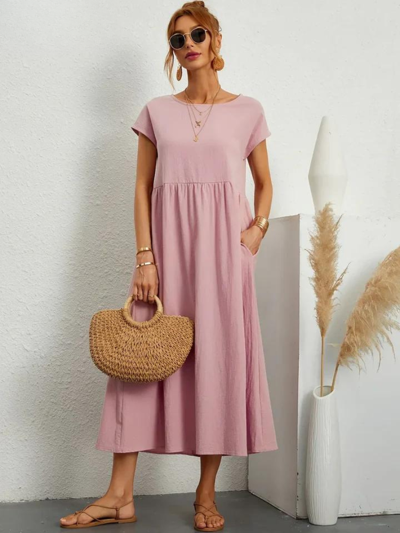 Ruby™ | Tunique Essentielle Élégante en Coton et Lin