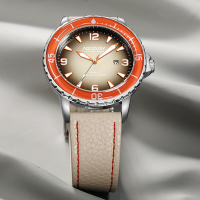Montre décontractée avec bracelet en cuir