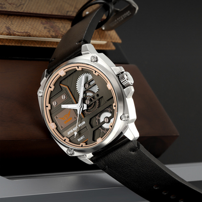 Montre pour homme en cuir quartz