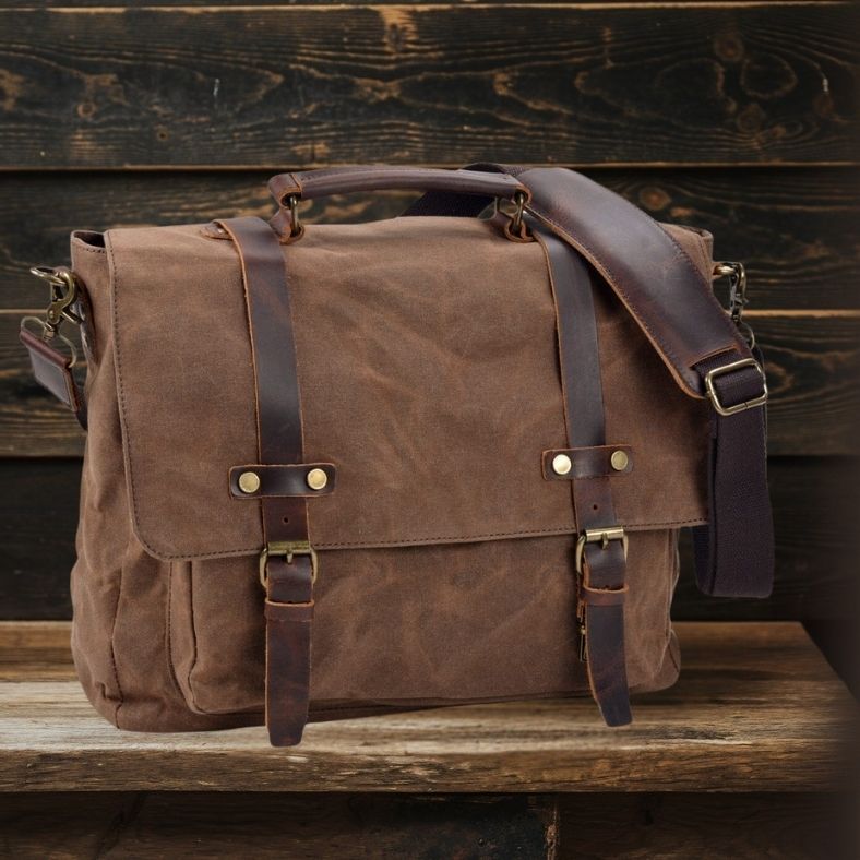 BRUGES | Sac Messager en Toile et Cuir