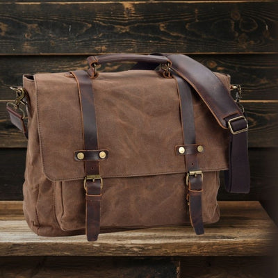 BRUGES | Sac Messager en Toile et Cuir