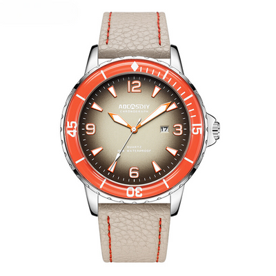 Montre décontractée avec bracelet en cuir