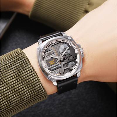Montre pour homme en cuir quartz