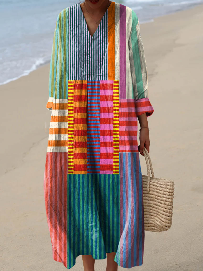 Josie | Robe d'Art Géométrique Vintage