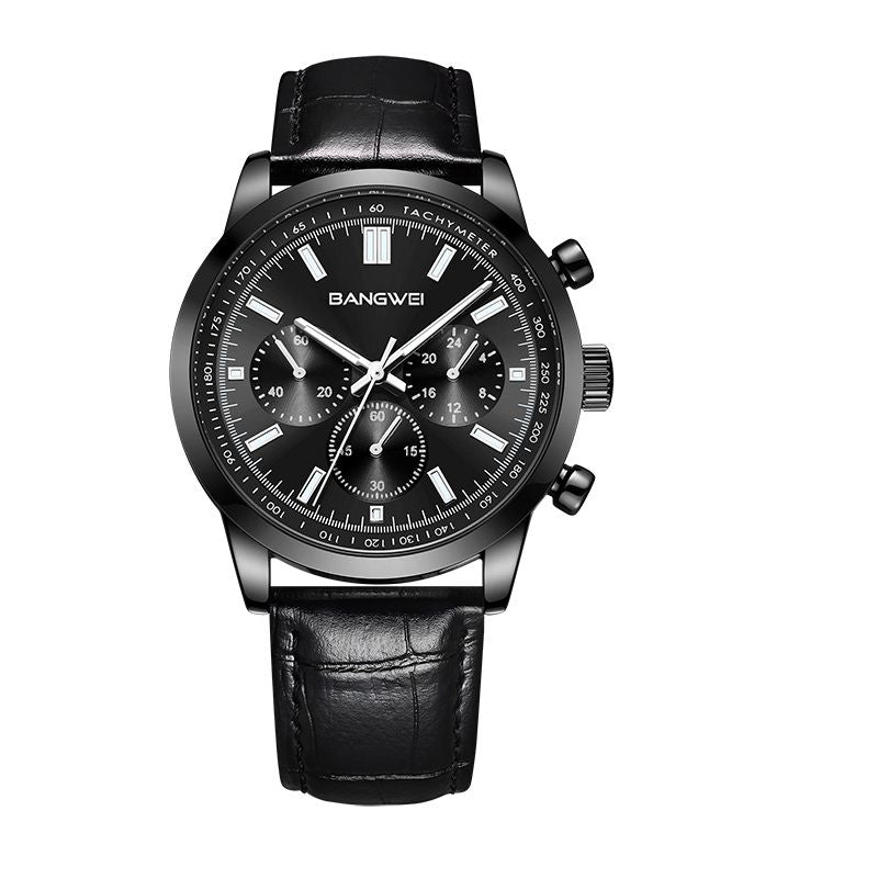 Montre Quartz en Cuir Militaire Sportive Décontractée pour Homme