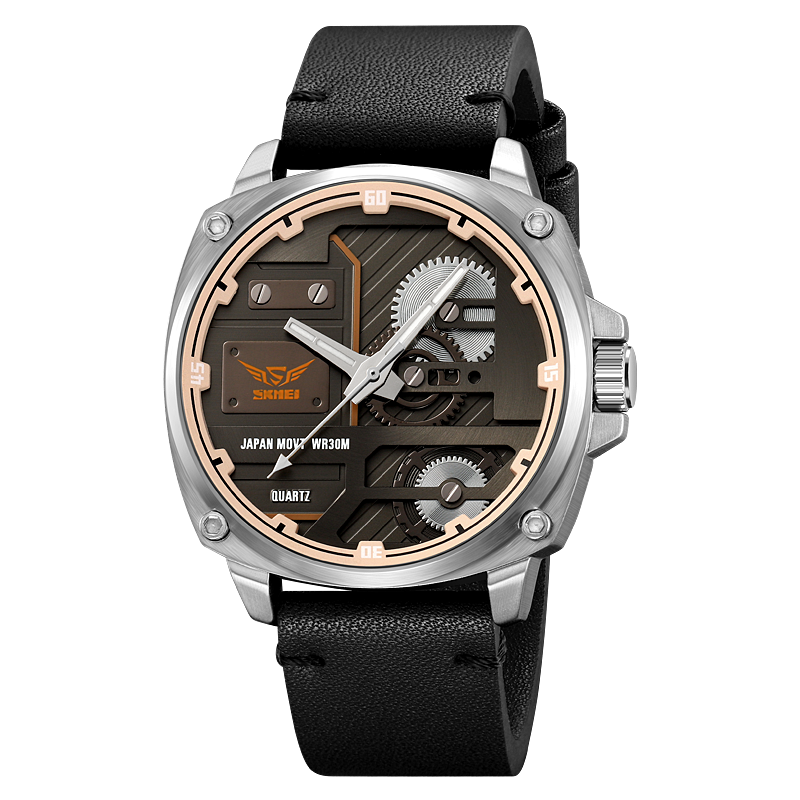 Montre pour homme en cuir quartz