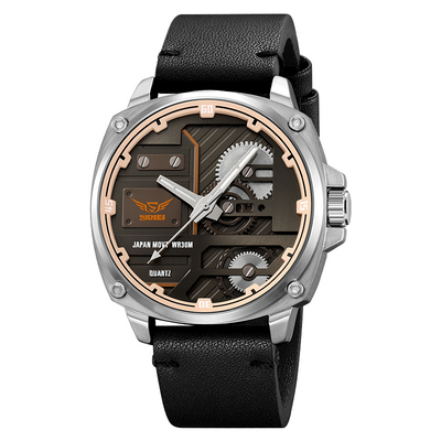 Montre pour homme en cuir quartz