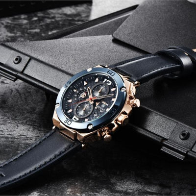 Montre Chronographe Sport Multifonction Quartz