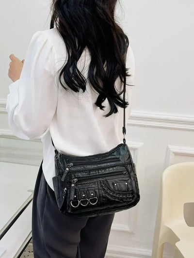 Olivia™ Vintage Charm | Sac à Fermeture Éclair Souple
