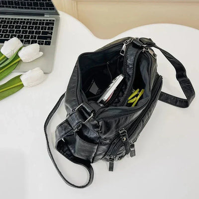 Olivia™ Vintage Charm | Sac à Fermeture Éclair Souple