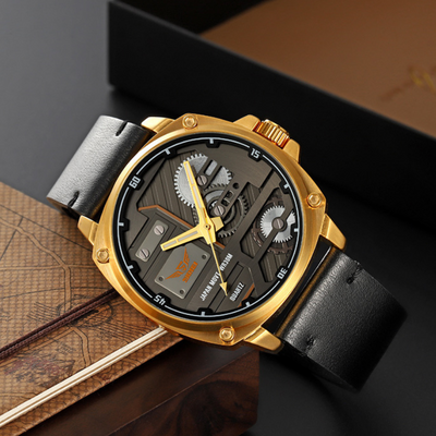 Montre pour homme en cuir quartz