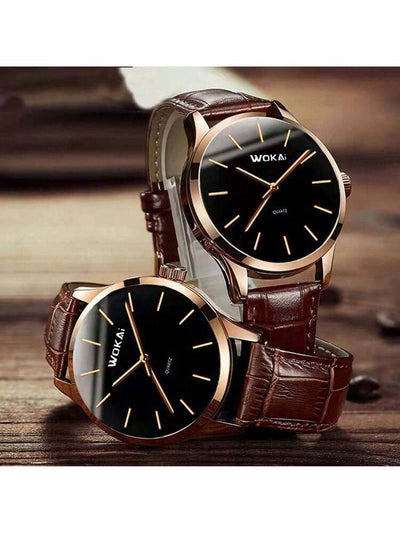 Montre Quartz Casuelle Or Rose