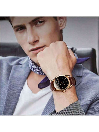 Montre Quartz Casuelle Or Rose