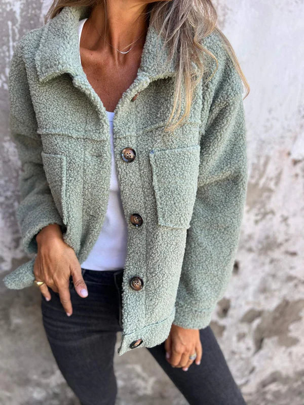 Dion™ | Veste courte en laine avec revers