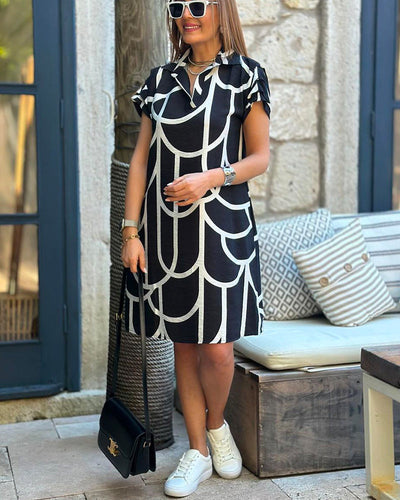 Emy | Robe à Imprimé Graphique avec Style