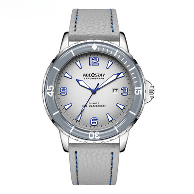 Montre décontractée avec bracelet en cuir