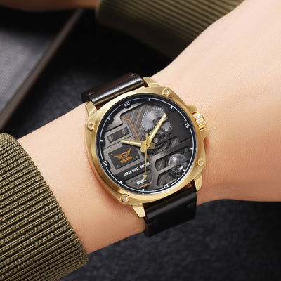 Montre pour homme en cuir quartz