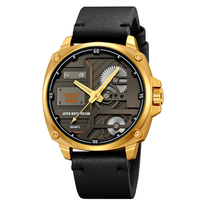 Montre pour homme en cuir quartz