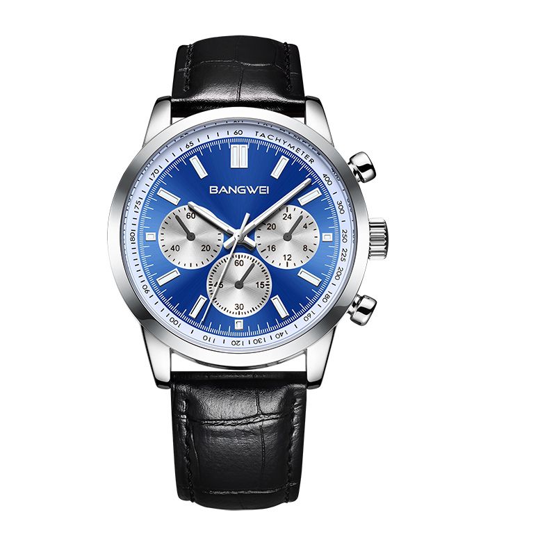 Montre Quartz en Cuir Militaire Sportive Décontractée pour Homme