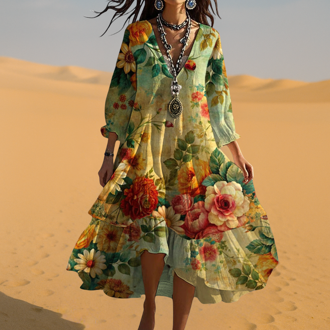 Jennifer | Robe Florale Décontractée Élégante