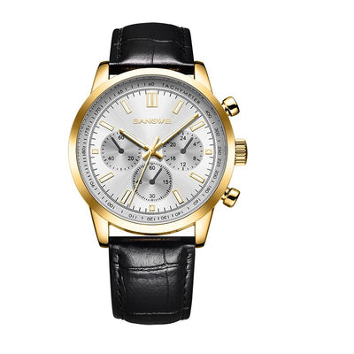 Montre Quartz en Cuir Militaire Sportive Décontractée pour Homme