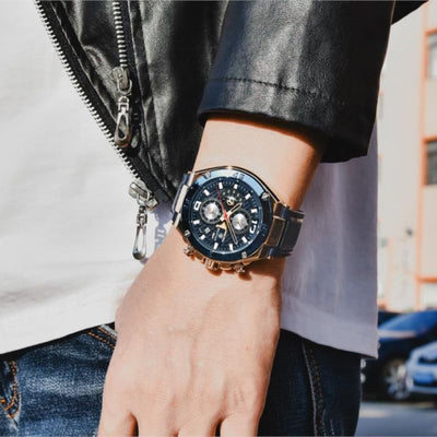 Montre Chronographe Sport Multifonction Quartz