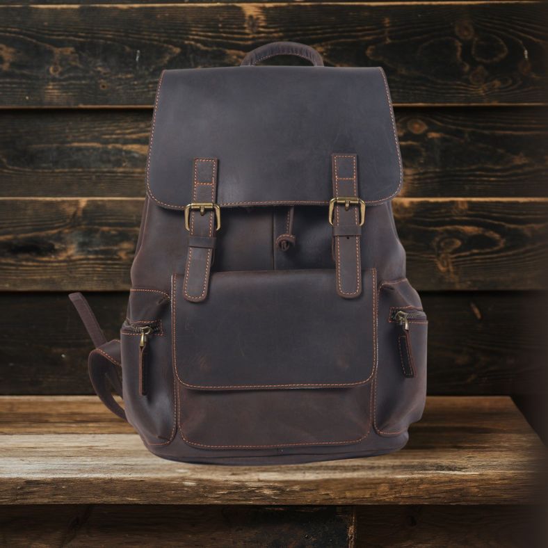 FLAM | Sac à Dos en Cuir avec Cordon