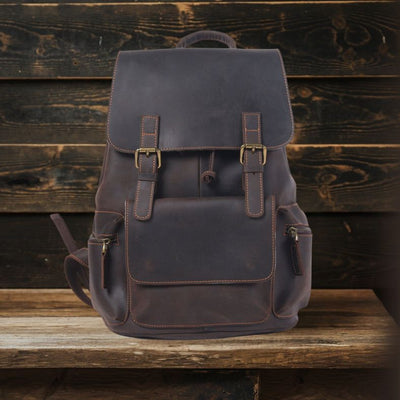 FLAM | Sac à Dos en Cuir avec Cordon