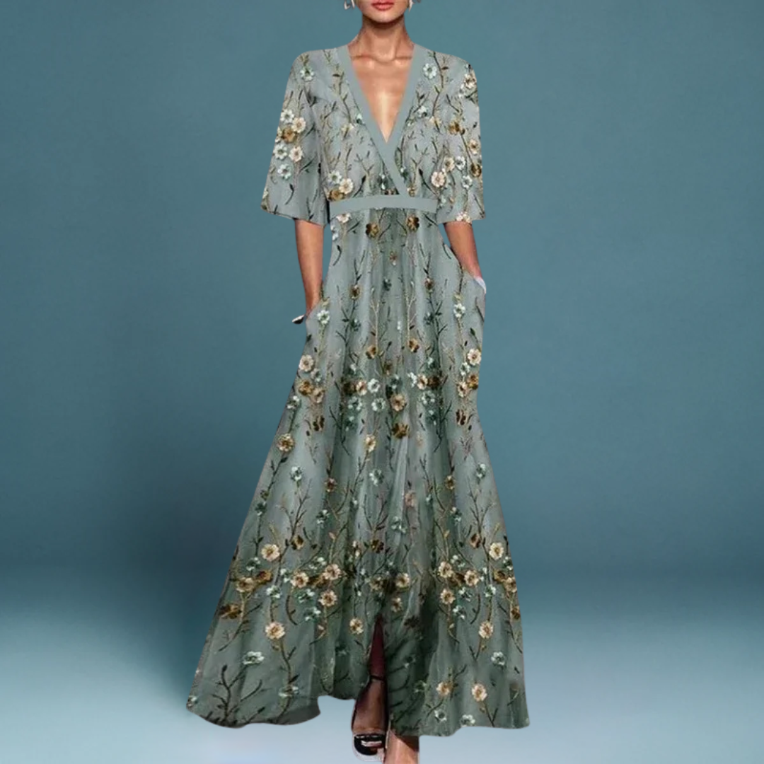 Sofía | Élégant Robe Maxi à Fleurs