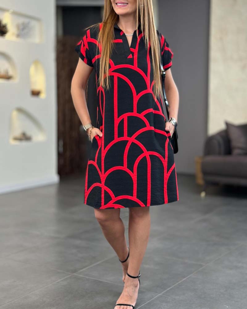 Emy | Robe à Imprimé Graphique avec Style