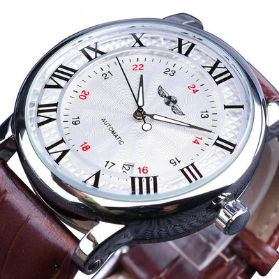 Montre Automatique en Cuir de Luxe