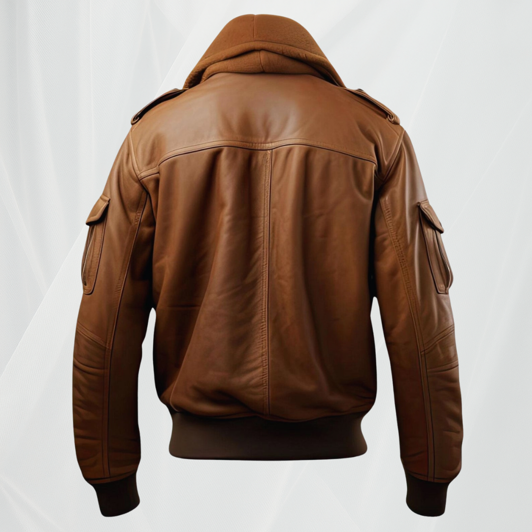 Veste d'aviateur de luxe en peau de mouton