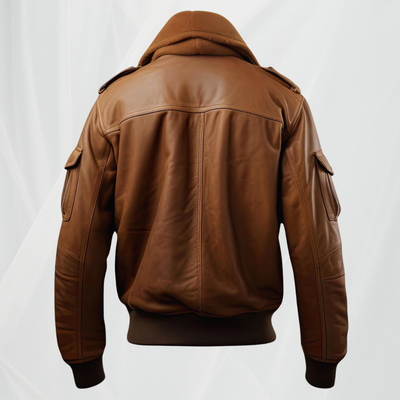 Veste d'aviateur de luxe en peau de mouton